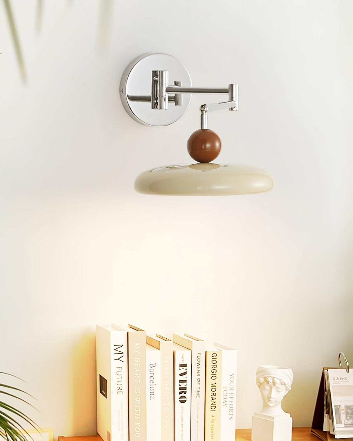 Ovelle Swing Arm Wall Lamp-Neutral Decor