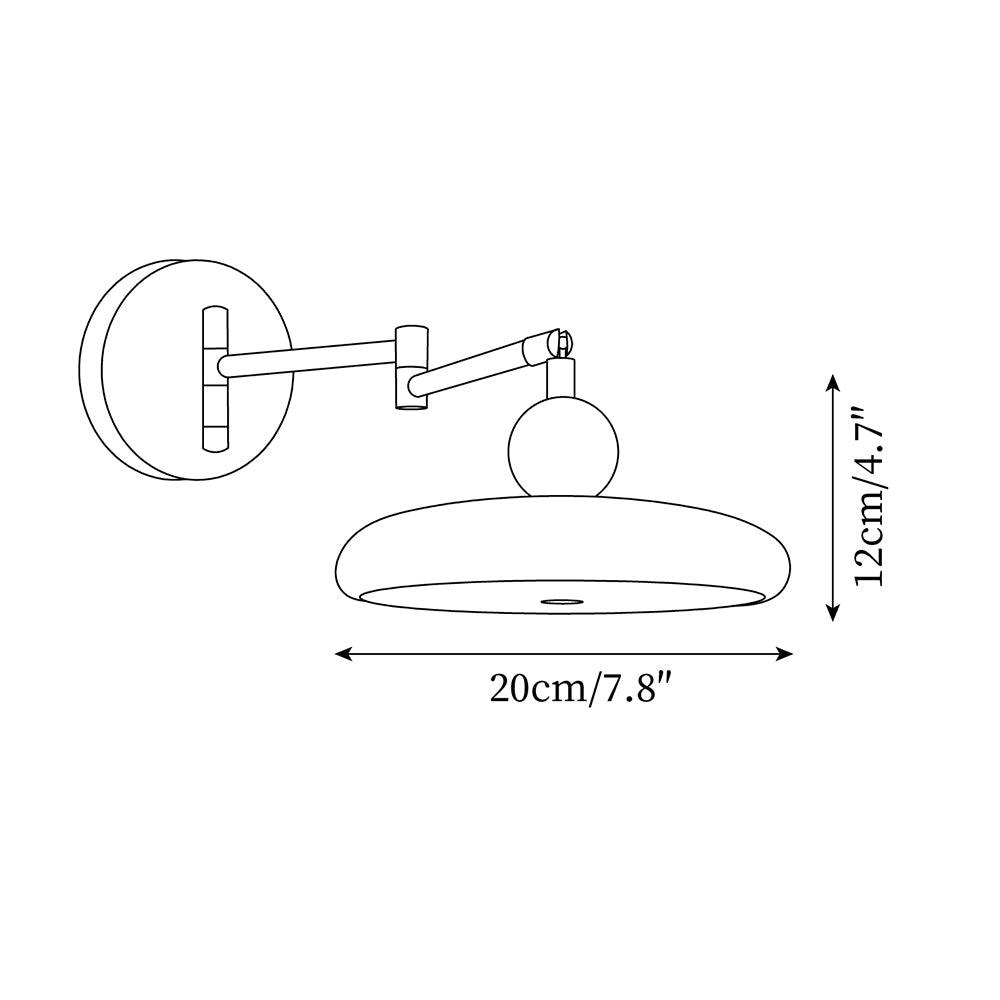 Ovelle Swing Arm Wall Lamp-Neutral Decor