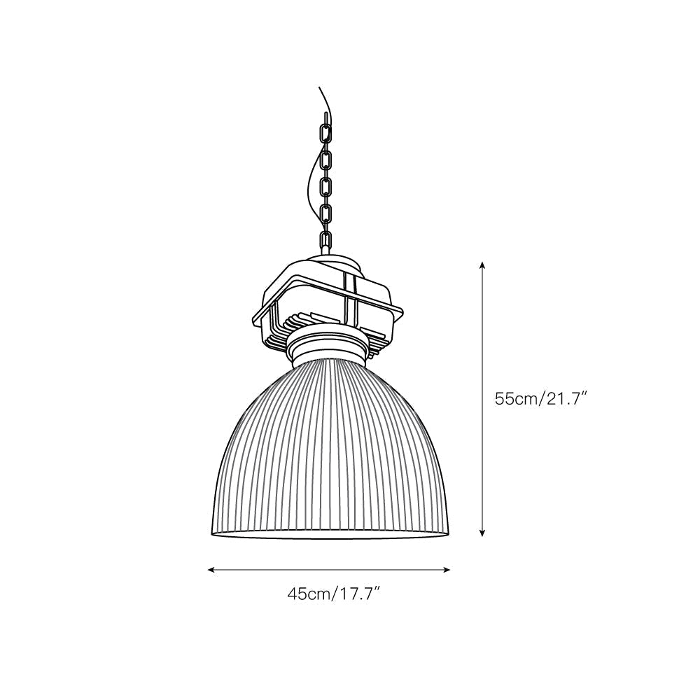 Aldalis Suspension Vintage en Métal et Verre Style Ferme