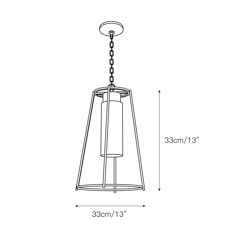 Glenilia Suspension Extérieur Vintage Industrielle En Métal Et Verre