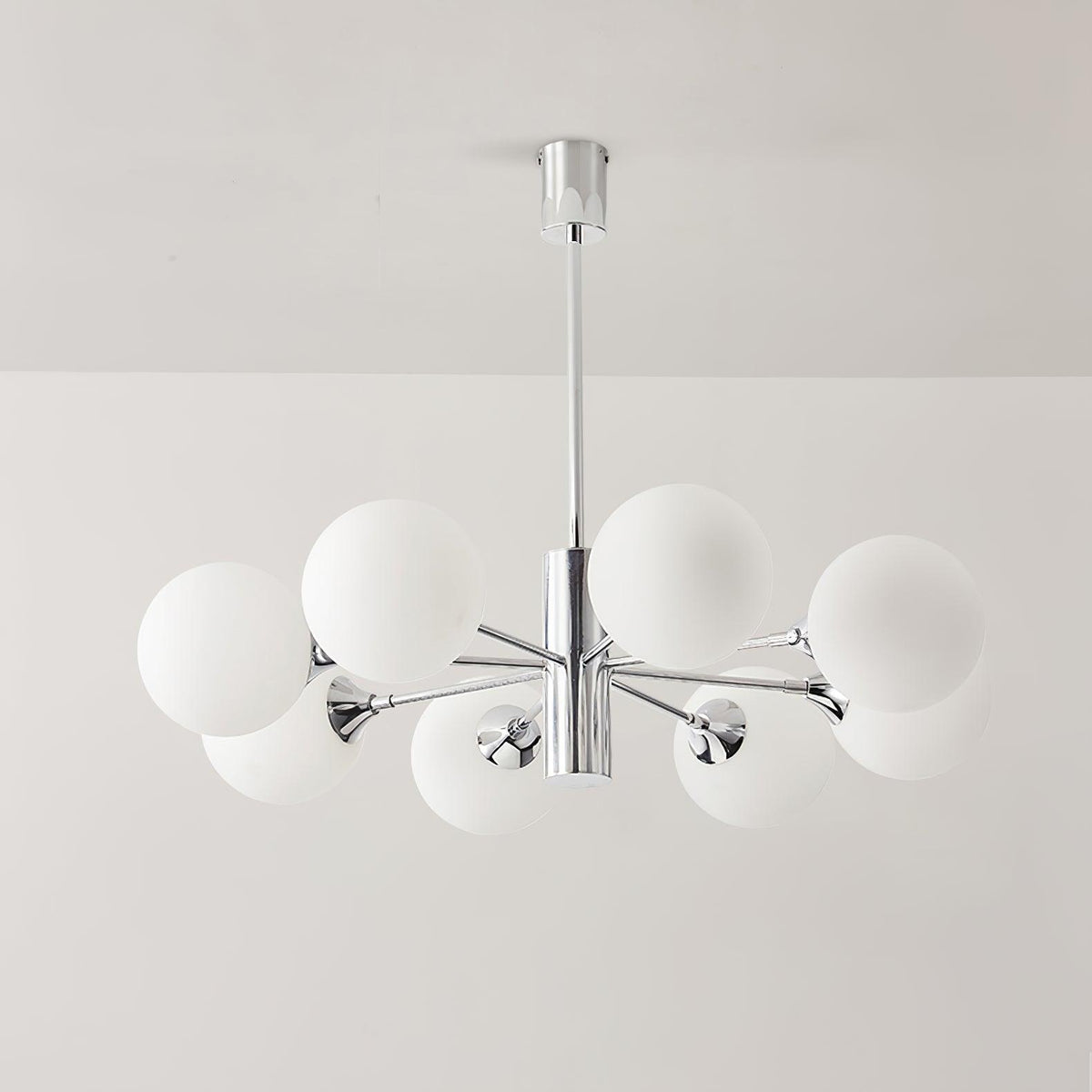 Nerira Lustre Globe en Verre Chromé