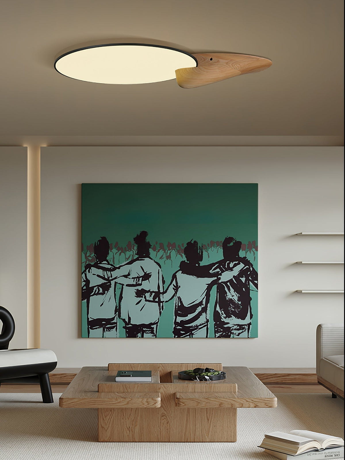 Fiorara Premium Élégance Pic Bois Plafonnier