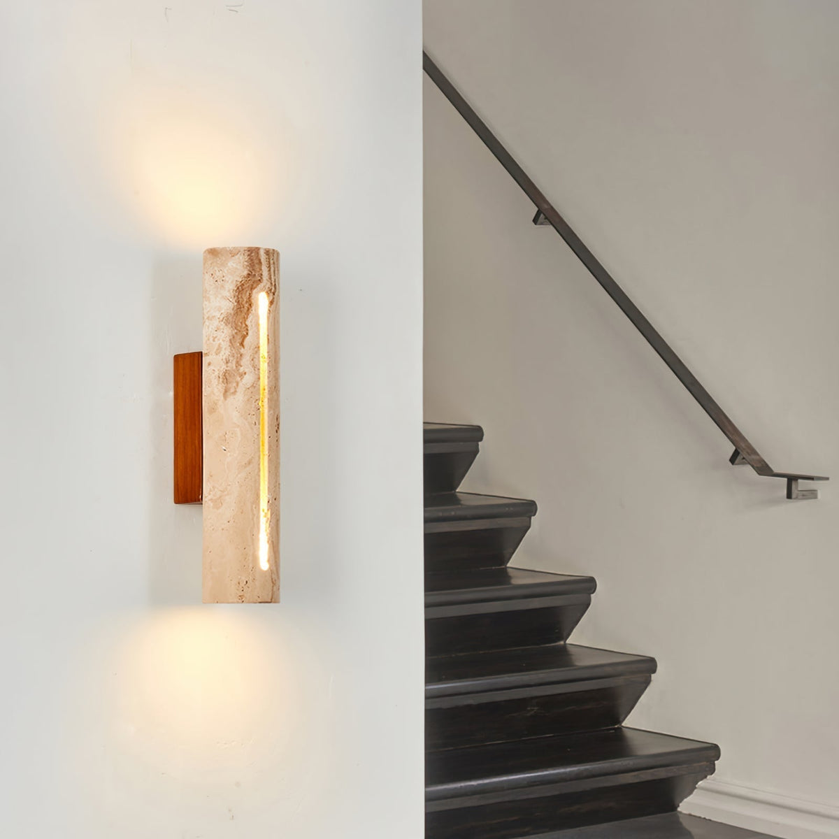 Nissa Travertine Wall Light-Neutral Decor