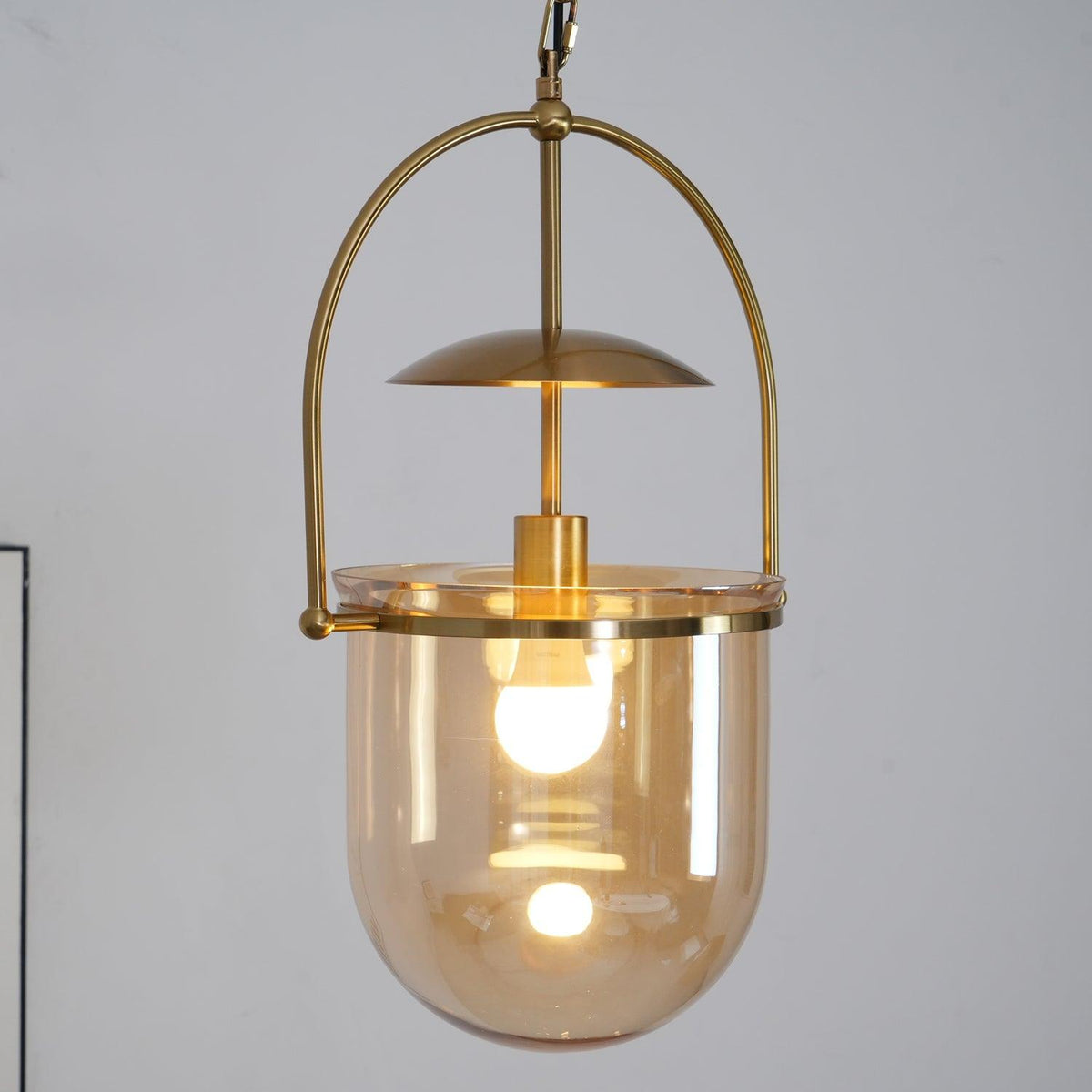 Grevana Suspension en Verre et Laiton Vintage