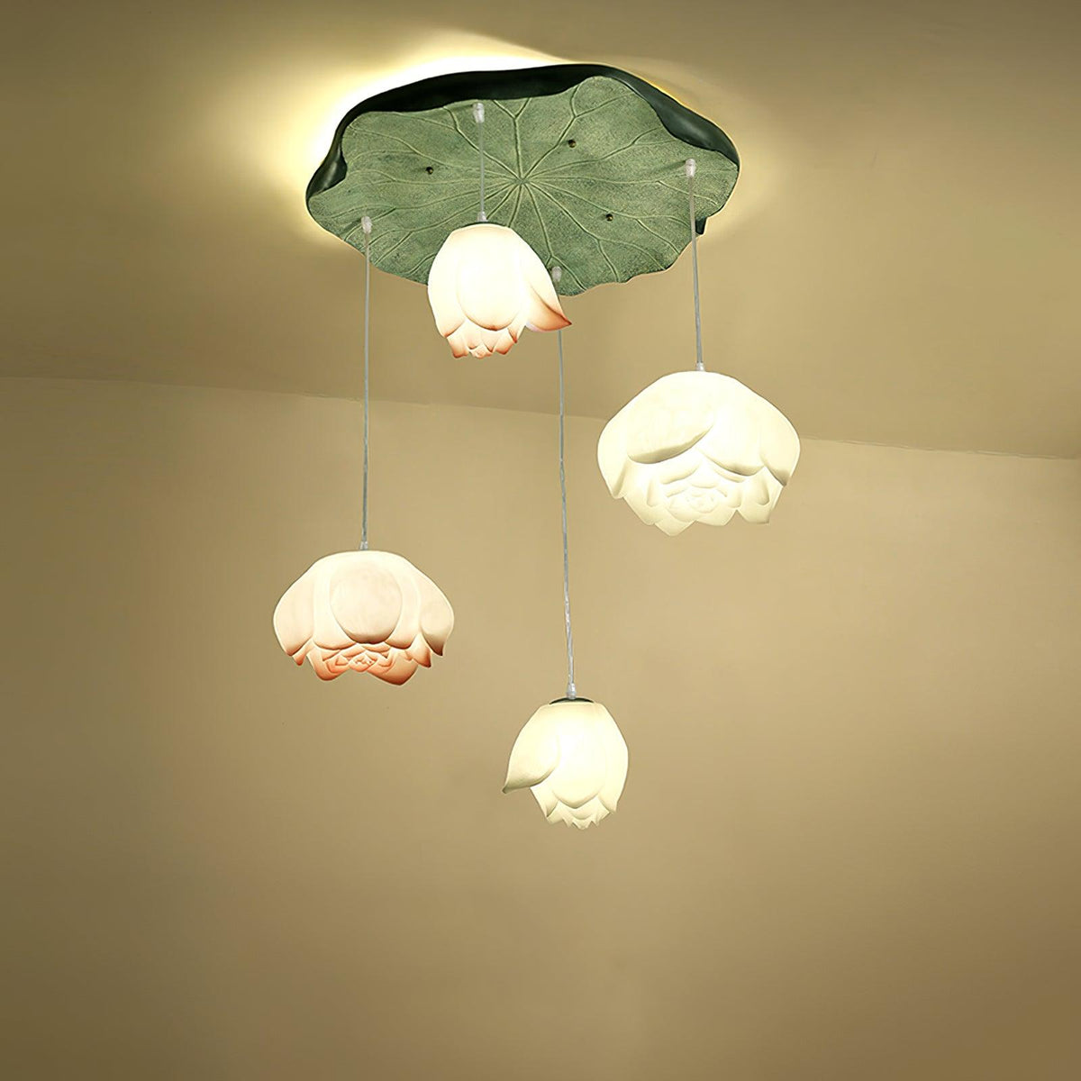 Tavana Suspension 7 Lumières Rose Blanc
