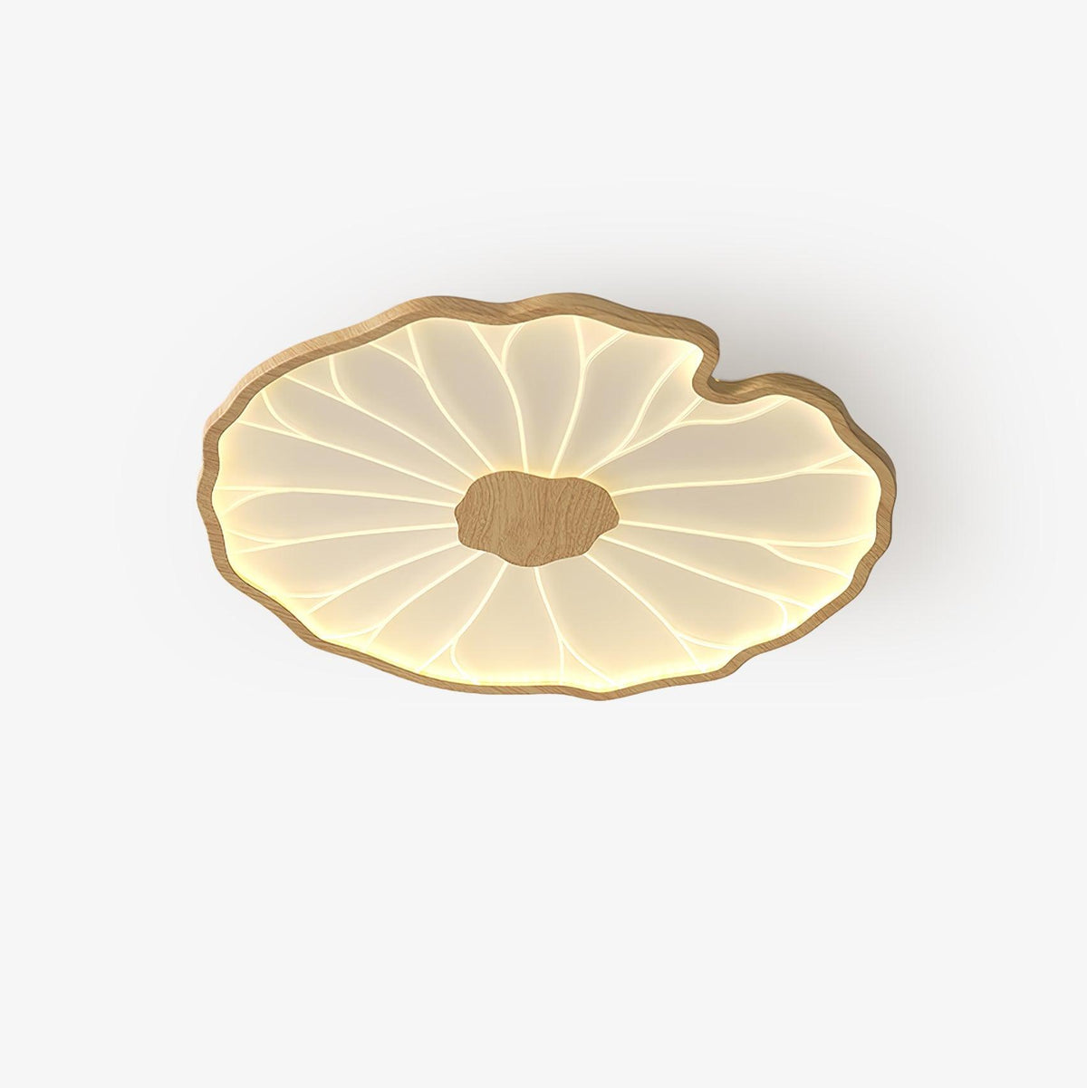 Vostel Plafonnier Feuille de Lotus avec Finition Bois-Cielum