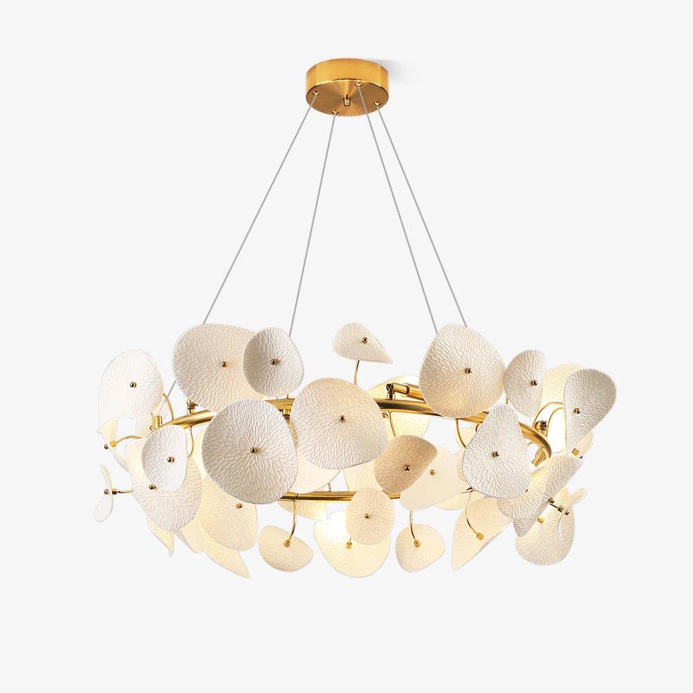 Pavaira Lustre en céramique à pétales d'élégance moderne