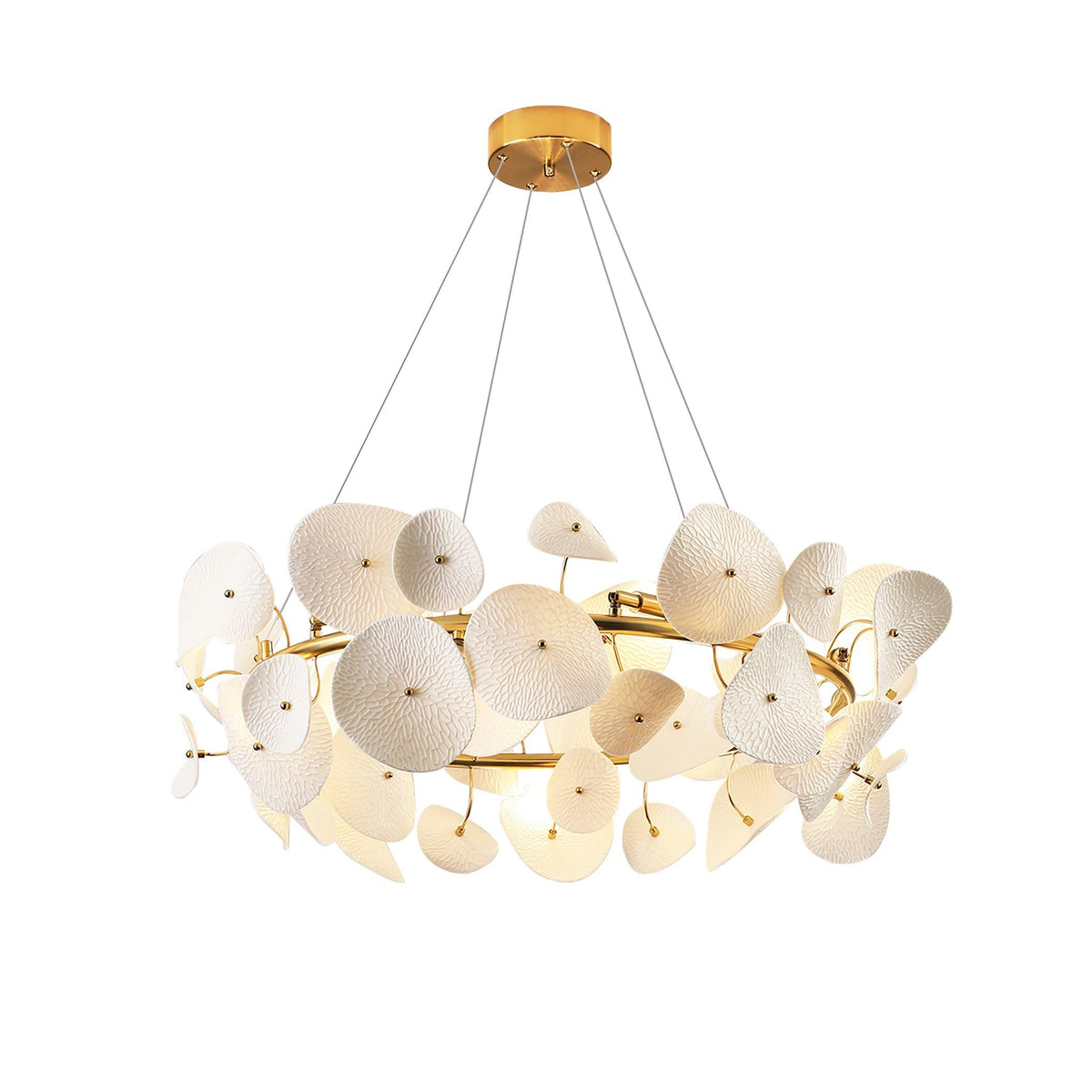 Pavaira Lustre en céramique à pétales d'élégance moderne