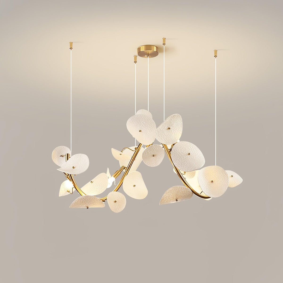 Pavaira Lustre en céramique à pétales d'élégance moderne