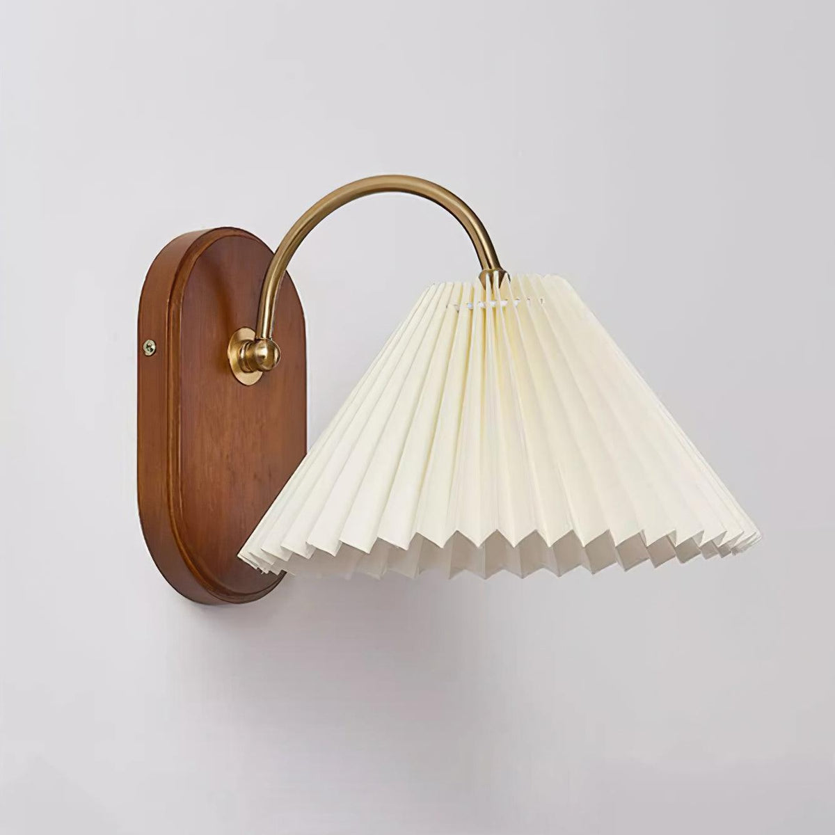 Solenne Vintage Pleated Shade Wall Lamp-Neutral Decor