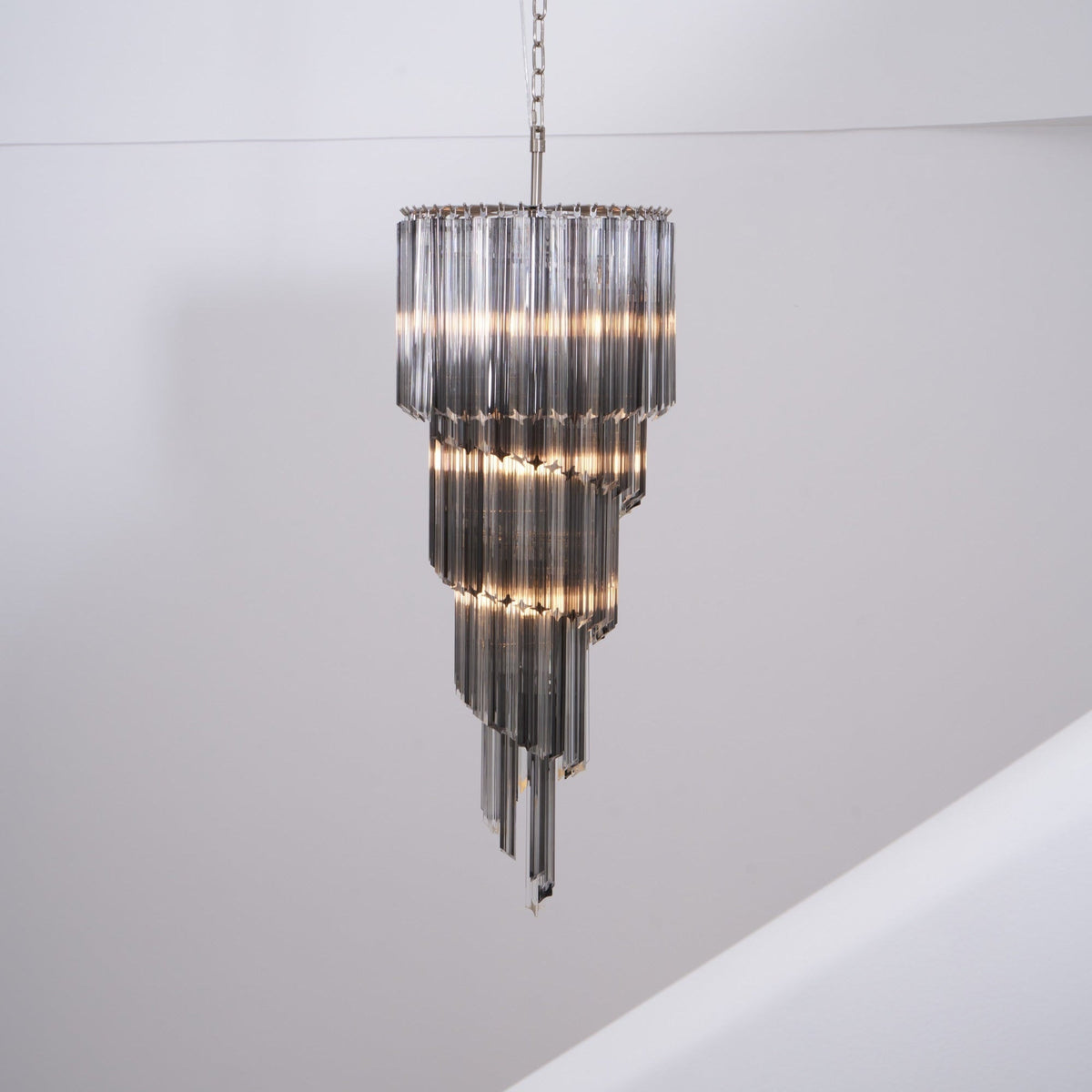 Darenona Lustre Fumé Verre Spirale