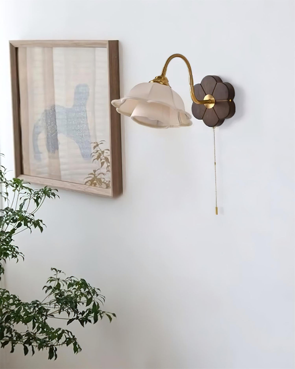 Maribel Vintage Flower Wall Lamp-Neutral Decor