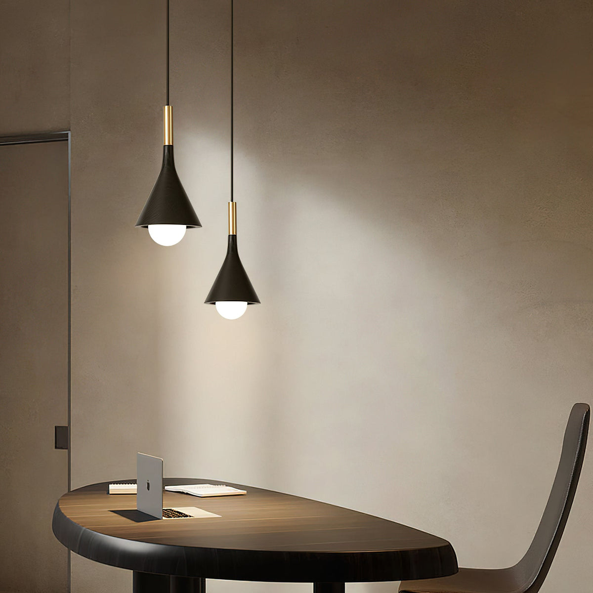 Dimensional drawing of the Lucian Pendant Lamp.