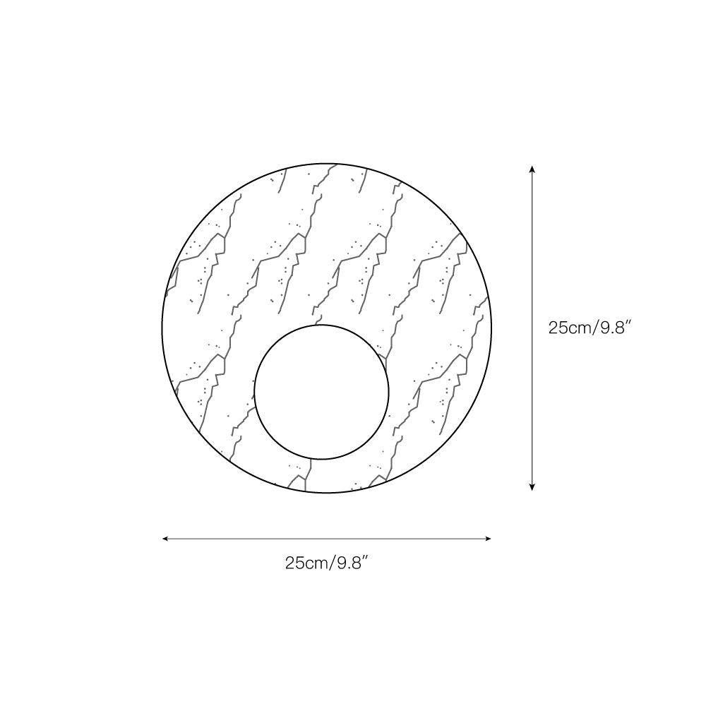 Zoriane Applique Murale Ronde Marbre Verre Nordic Premium
