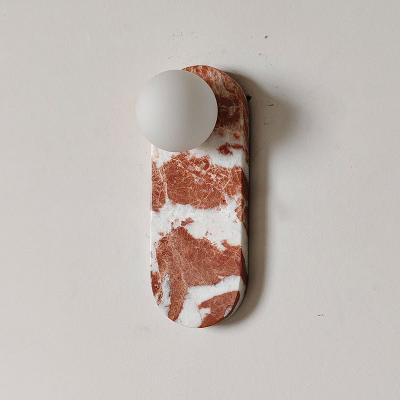 Aurilia Applique Murale en Verre et Marbre Moderne Minimaliste