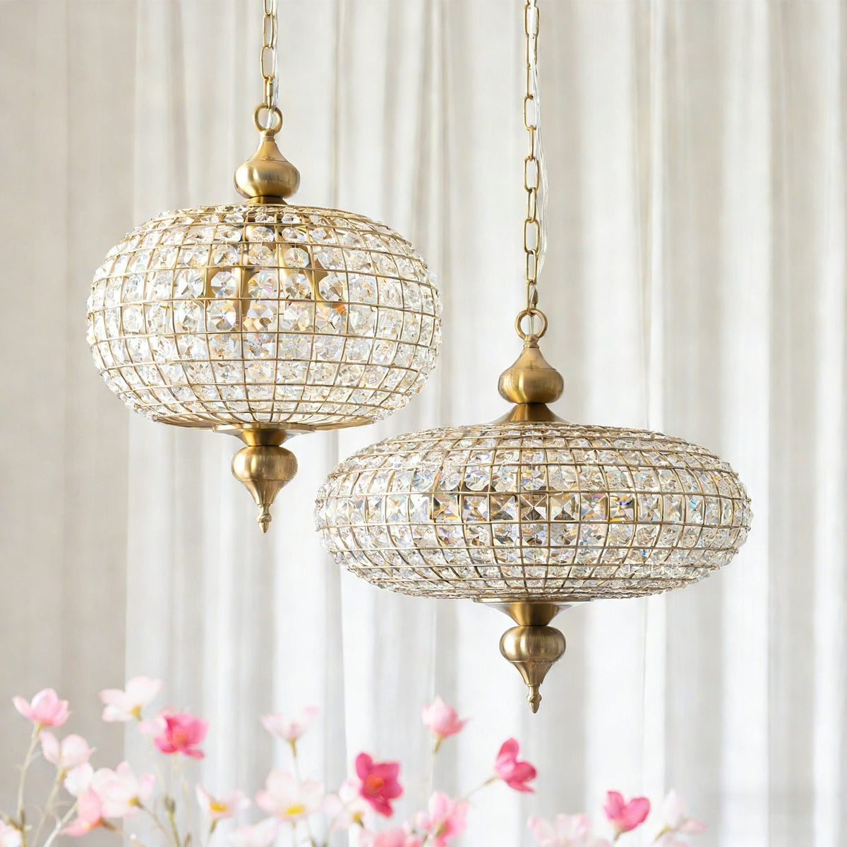 The black Lucille pendant light against a light background.