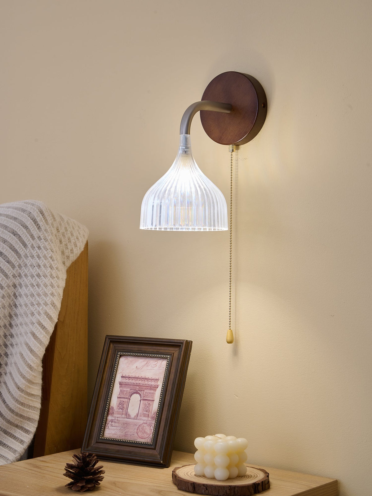 Rosisse Applique Murale en Bois Élégance Classique