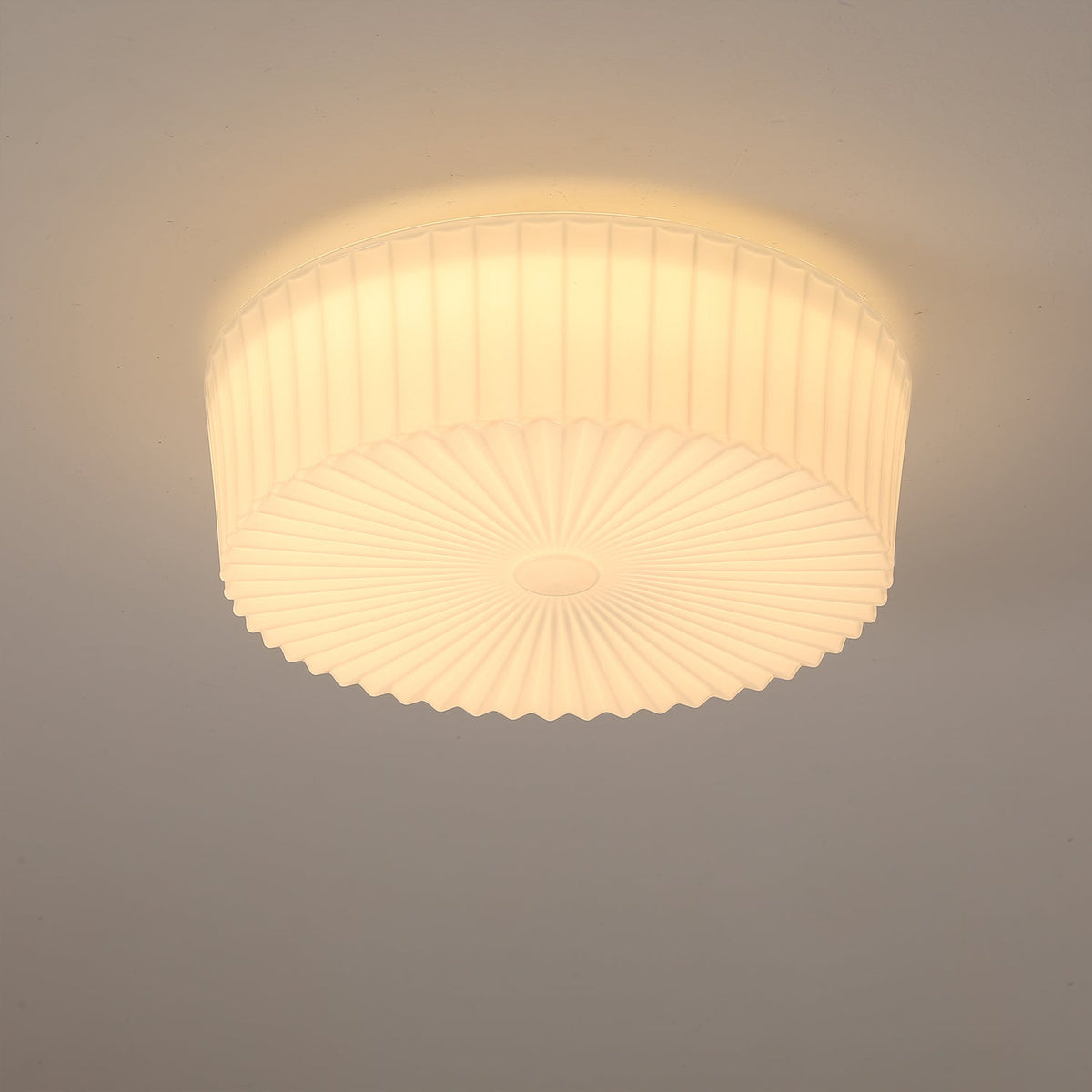 Dorora Plafonnier Tambour en Verre Radiant