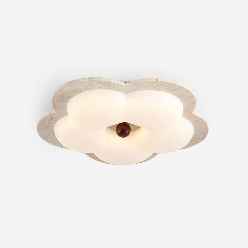 Riita Flower Ceiling Light Travertine-Neutral Decor