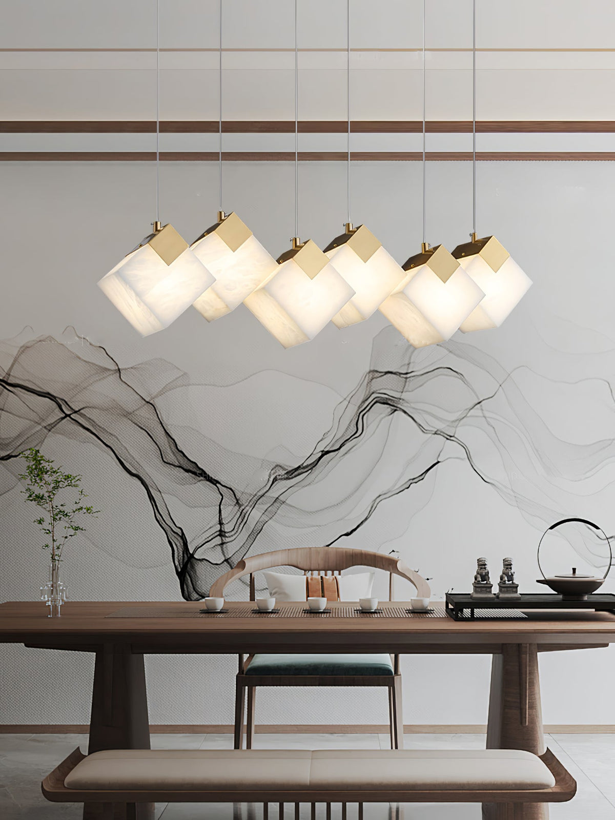 Vevariel Suspension Linéaire en Albâtre