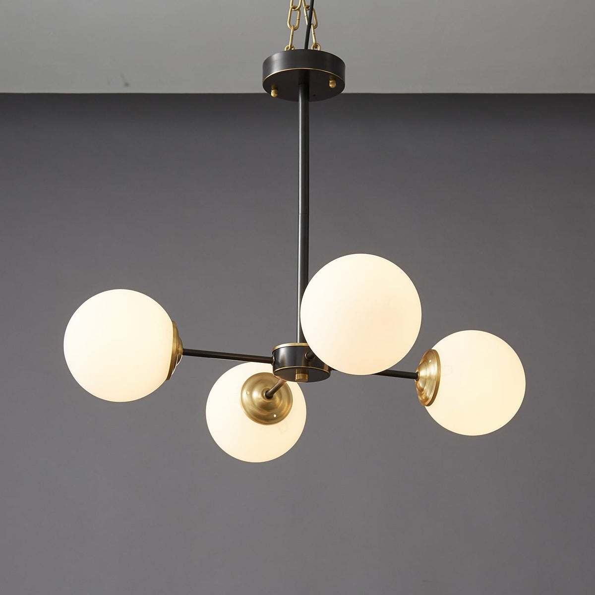 Galeon Lustre en Verre et Laiton de Qualité Supérieure Orb