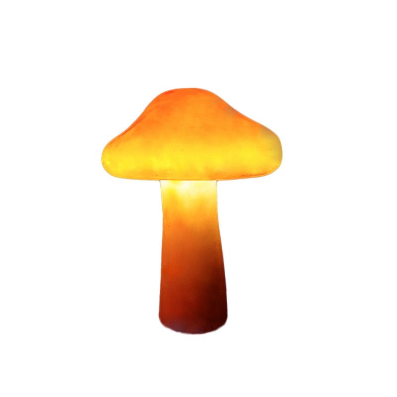 Ray Lampe Extérieure au sol Champignon Moderne, Résine, Orange, Cour