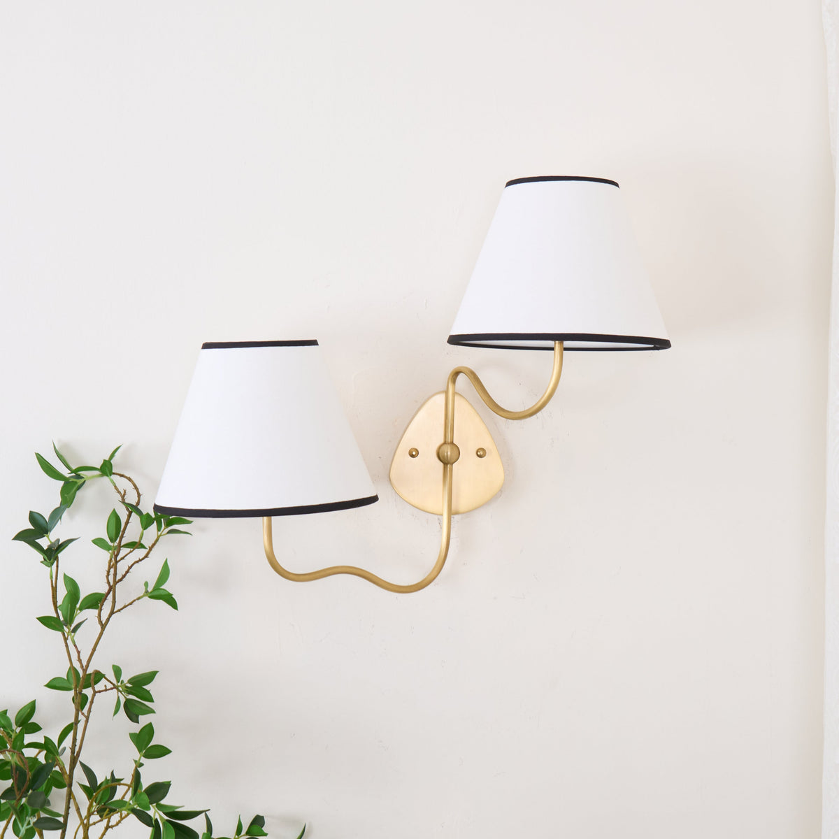 Evynor Applique Murale Laiton Tissu Industriel Vintage