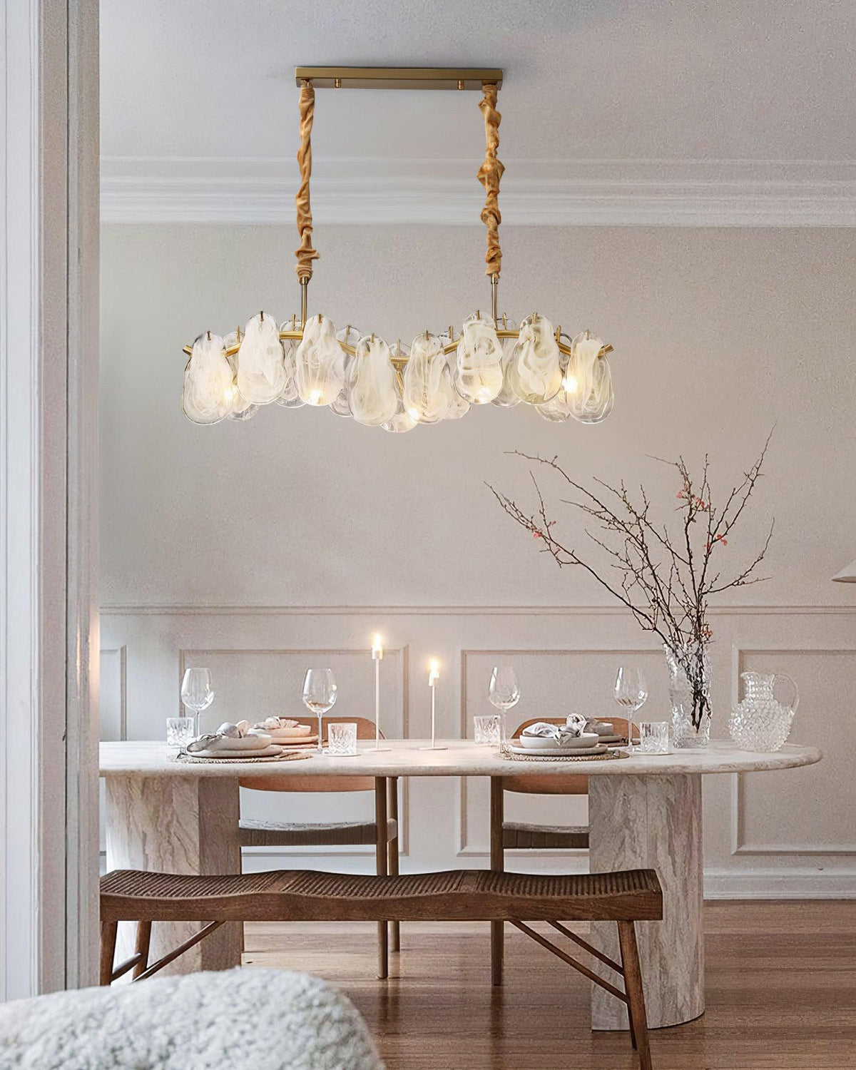 Emilira Lustre Panneaux en Verre Nuage