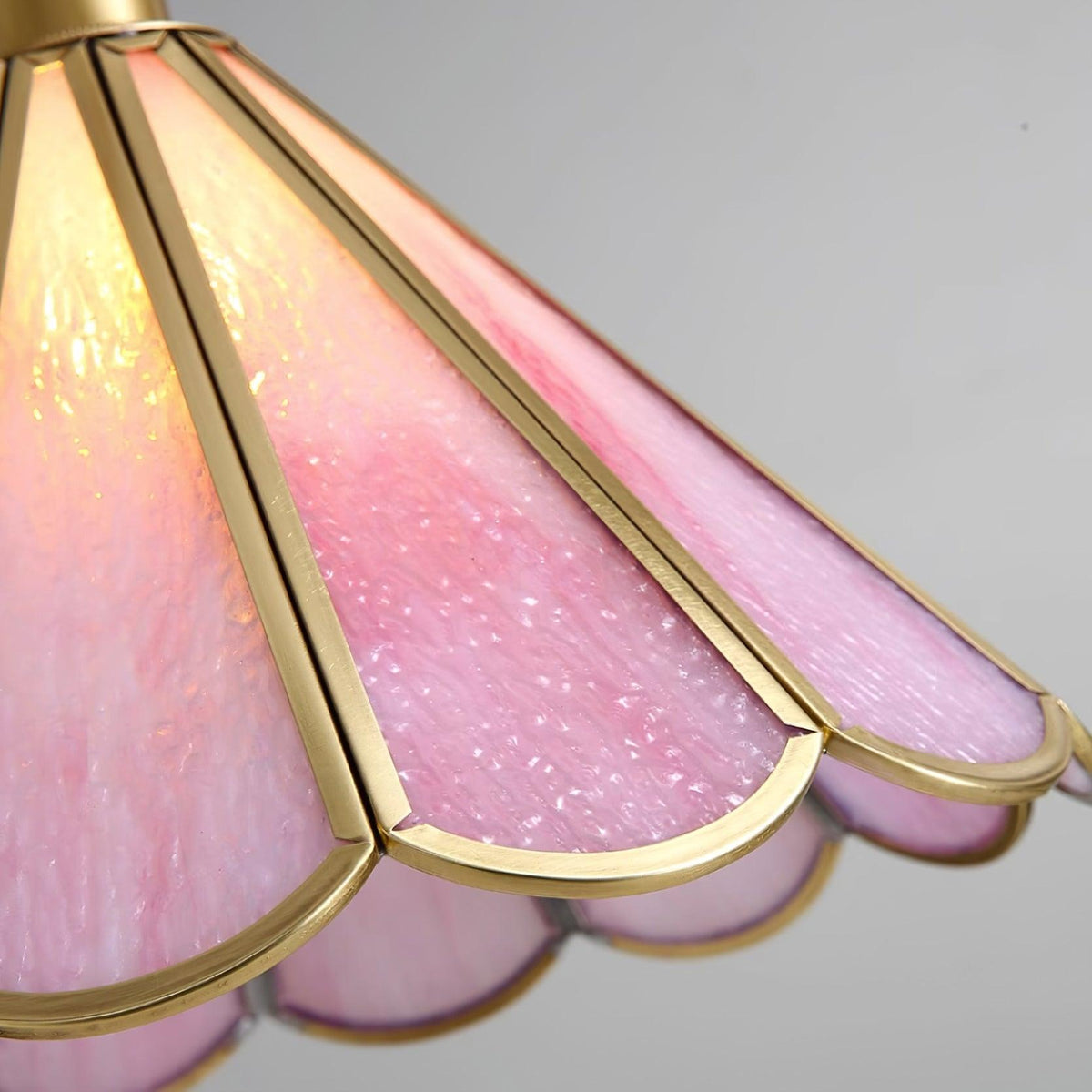 Lione Pink Stained Glass Pendant Light-Neutral Decor