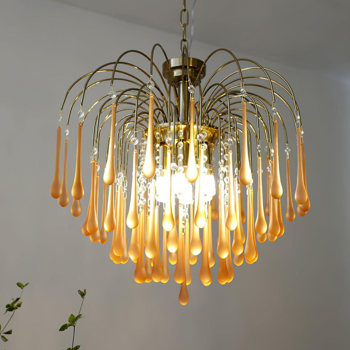 Arlora Lustre Bras Dorés et Cristal