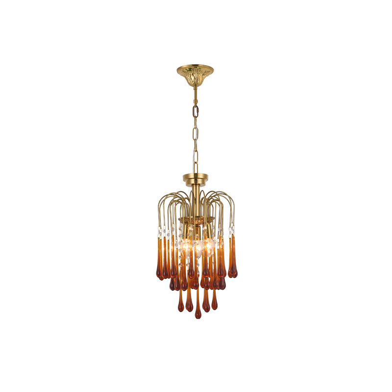 Arlora Lustre Bras Dorés et Cristal