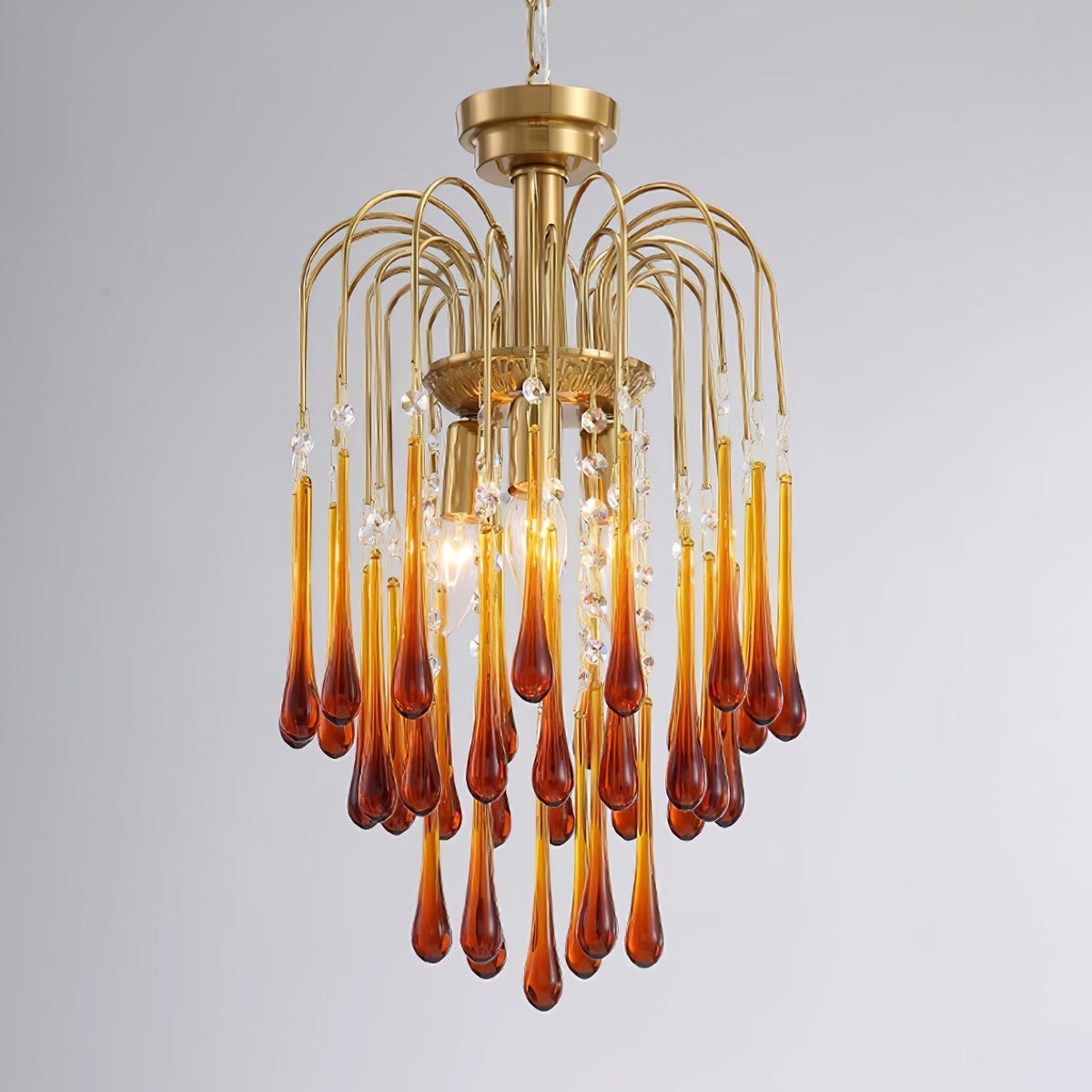 Arlora Lustre Bras Dorés et Cristal