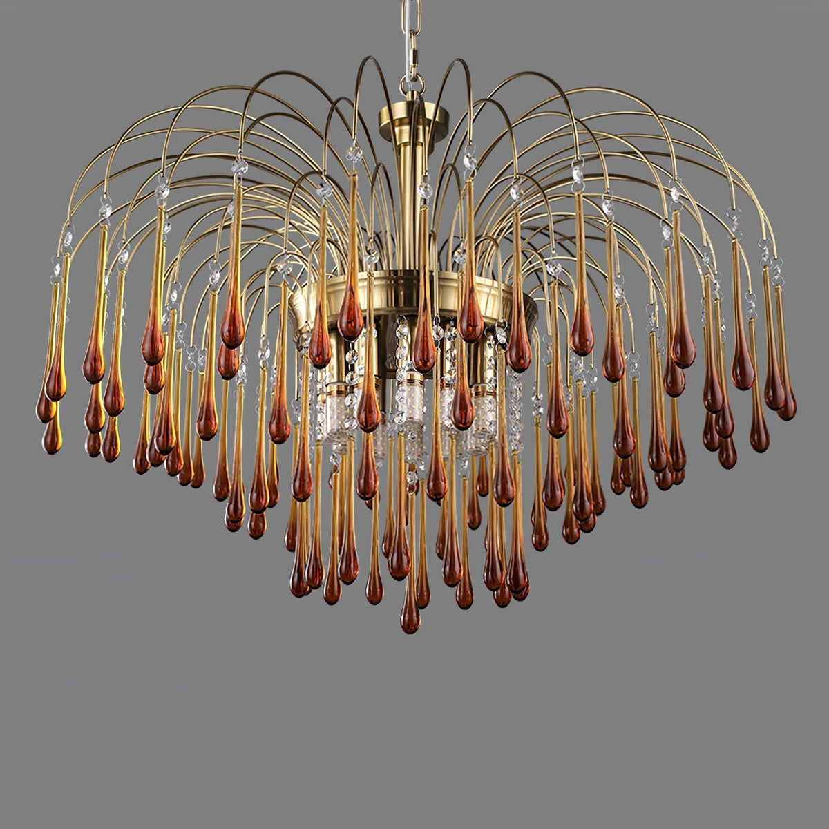 Arlora Lustre Bras Dorés et Cristal