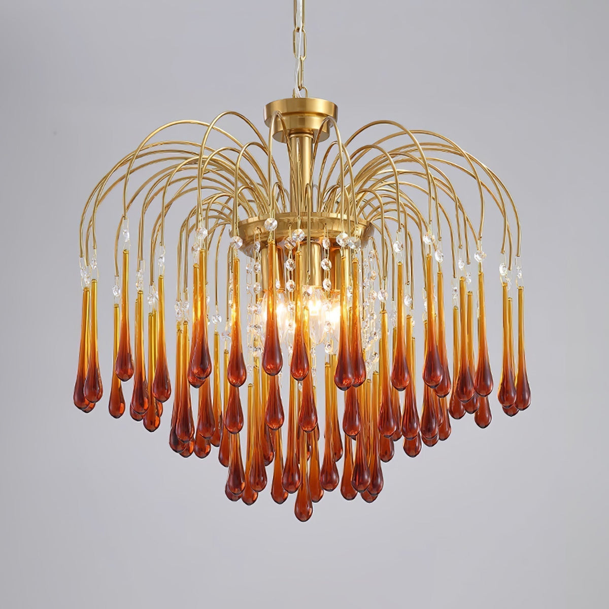 Arlora Lustre Bras Dorés et Cristal