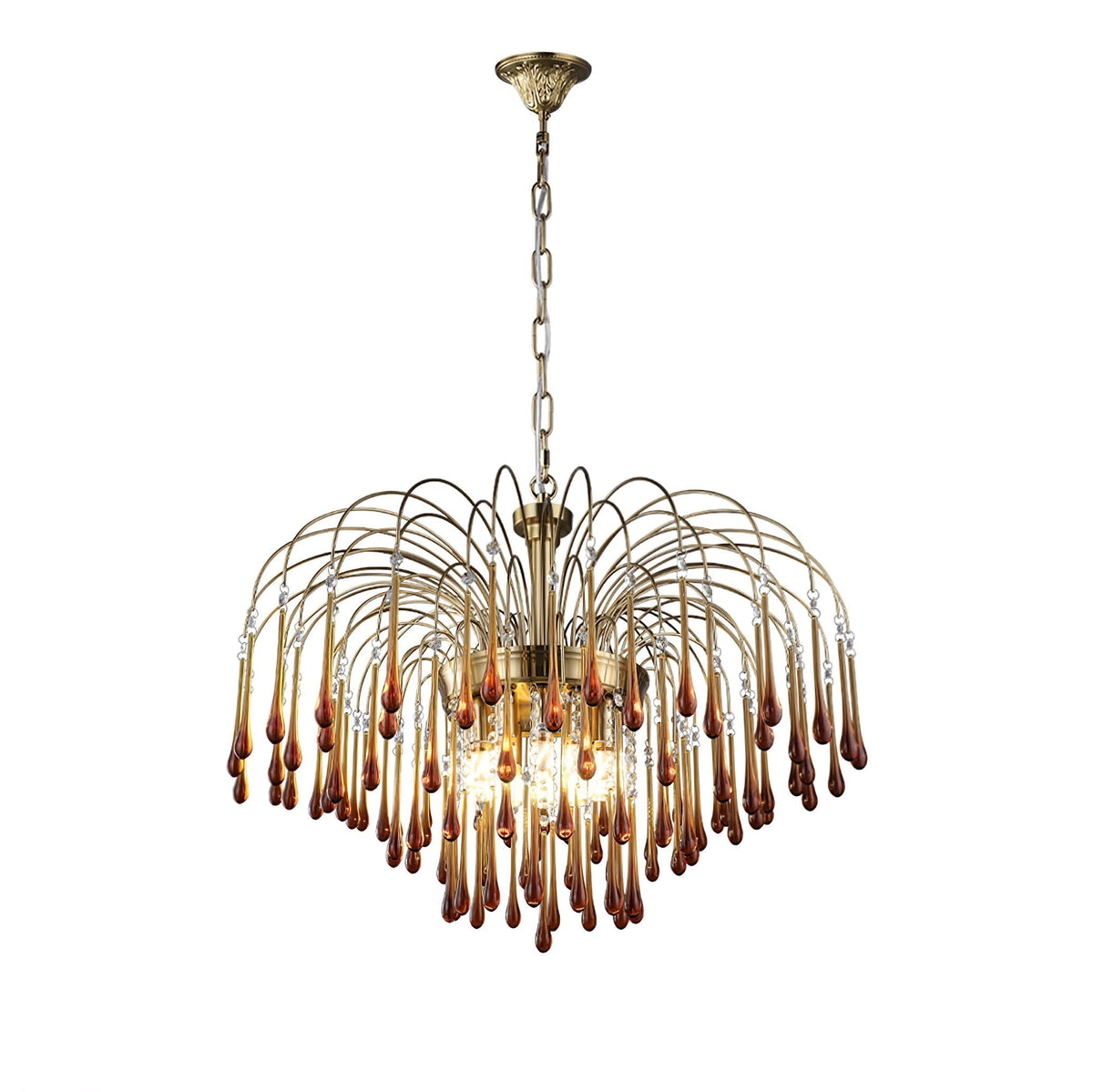 Arlora Lustre Bras Dorés et Cristal