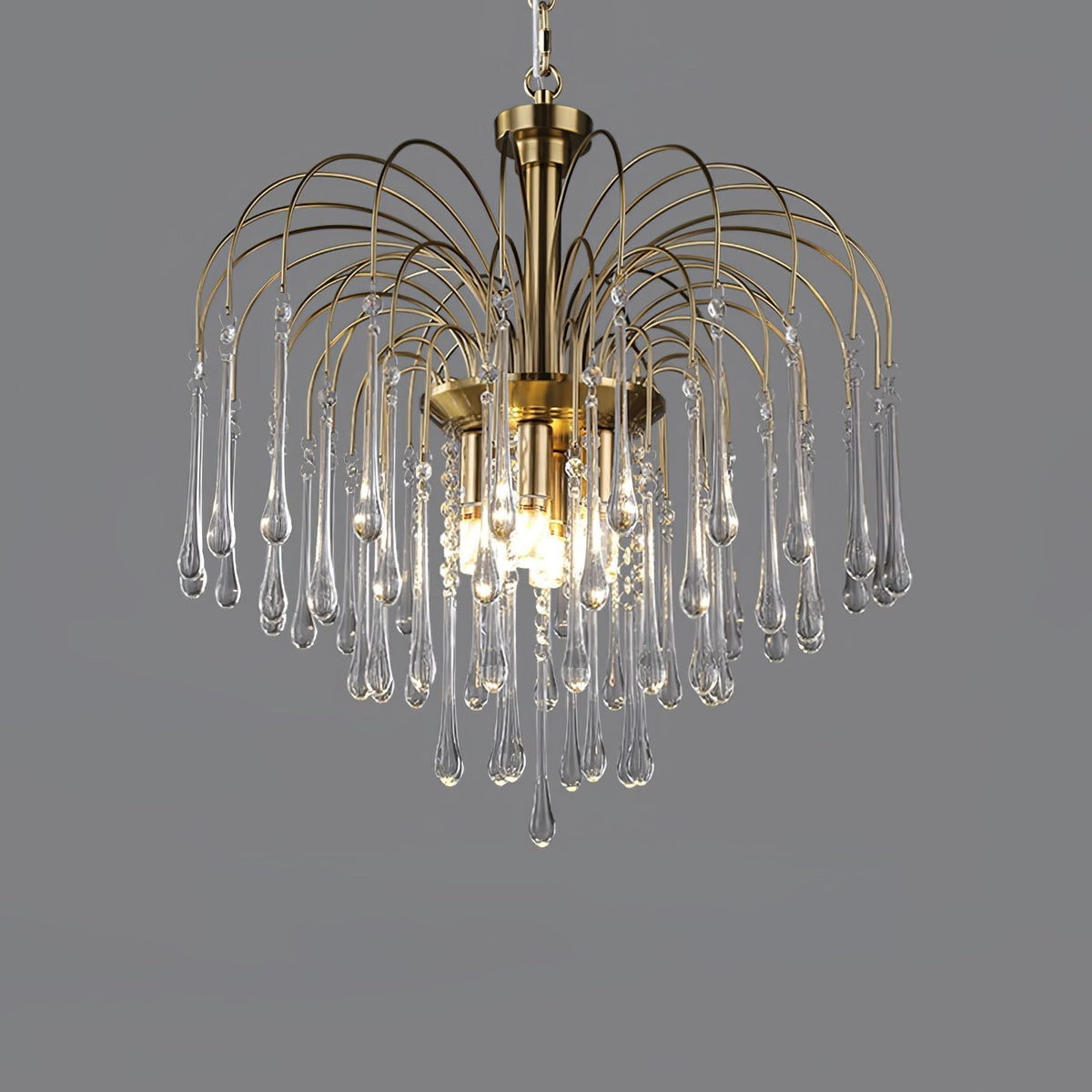 Arlora Lustre Bras Dorés et Cristal