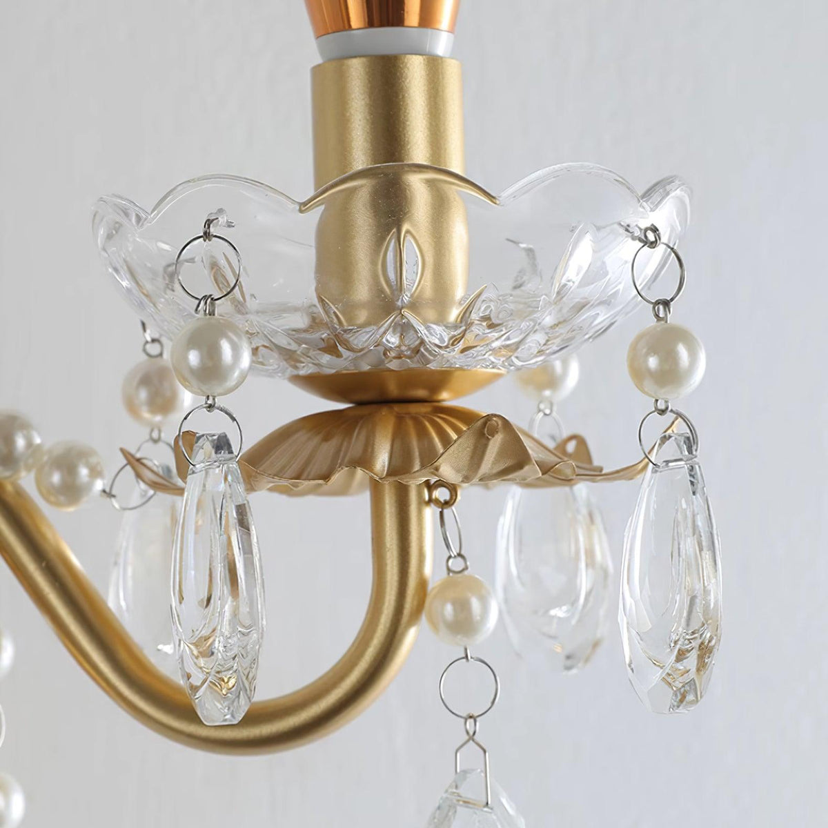 Wall Lamp Metal Crystal Pearls Ornate Elegant Chic Home Elegant-Neutral Decor