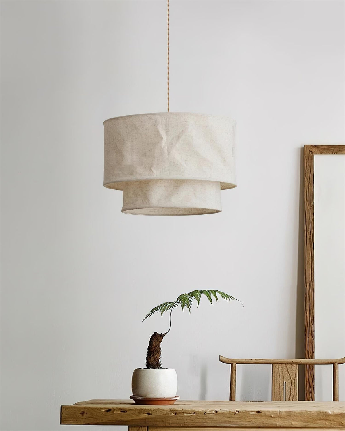 Nuvai Natural Linen Pendant Light-Neutral Decor