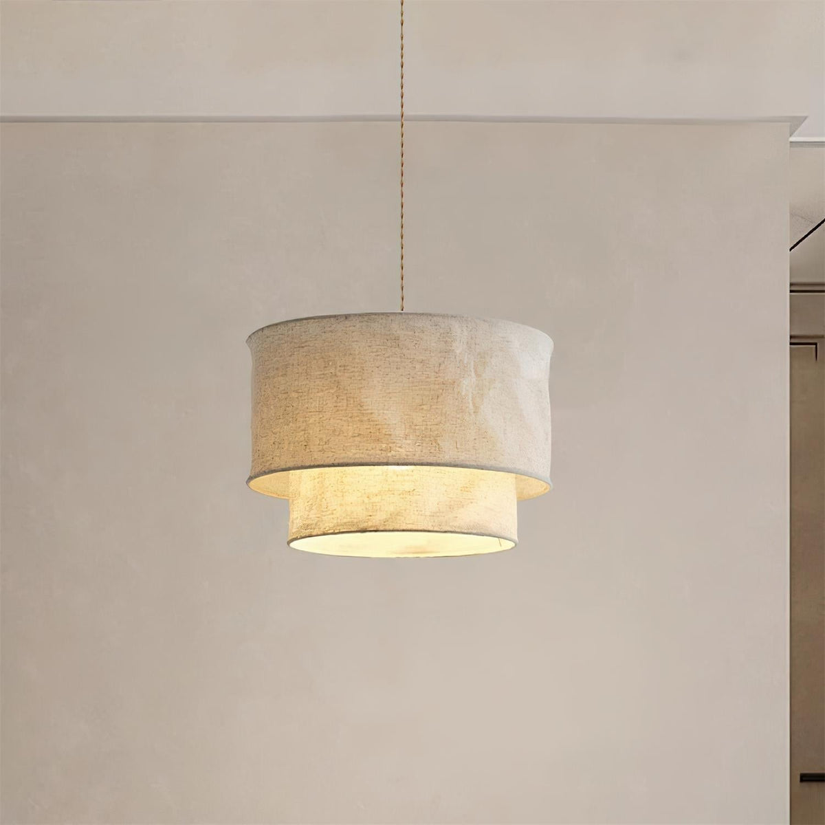 Nuvai Natural Linen Pendant Light-Neutral Decor