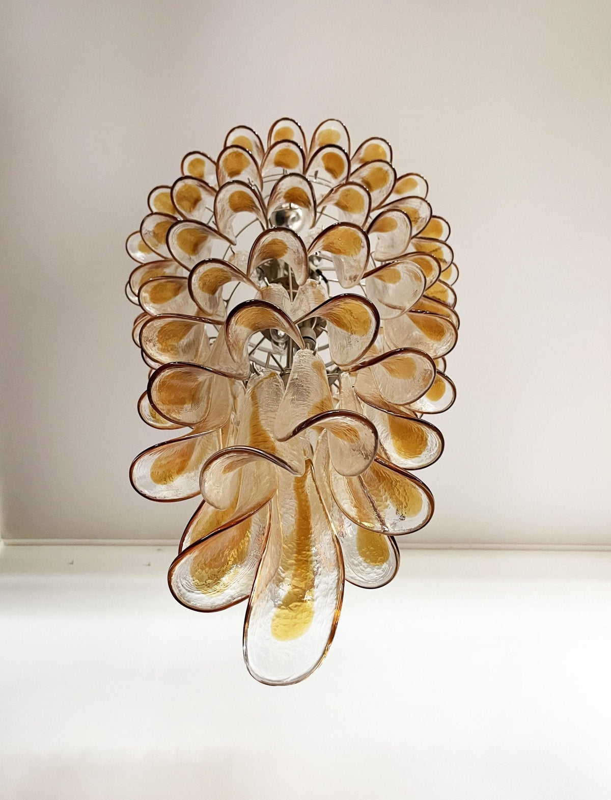 Sorenius Lustre Pétales en Verre de Murano Doré