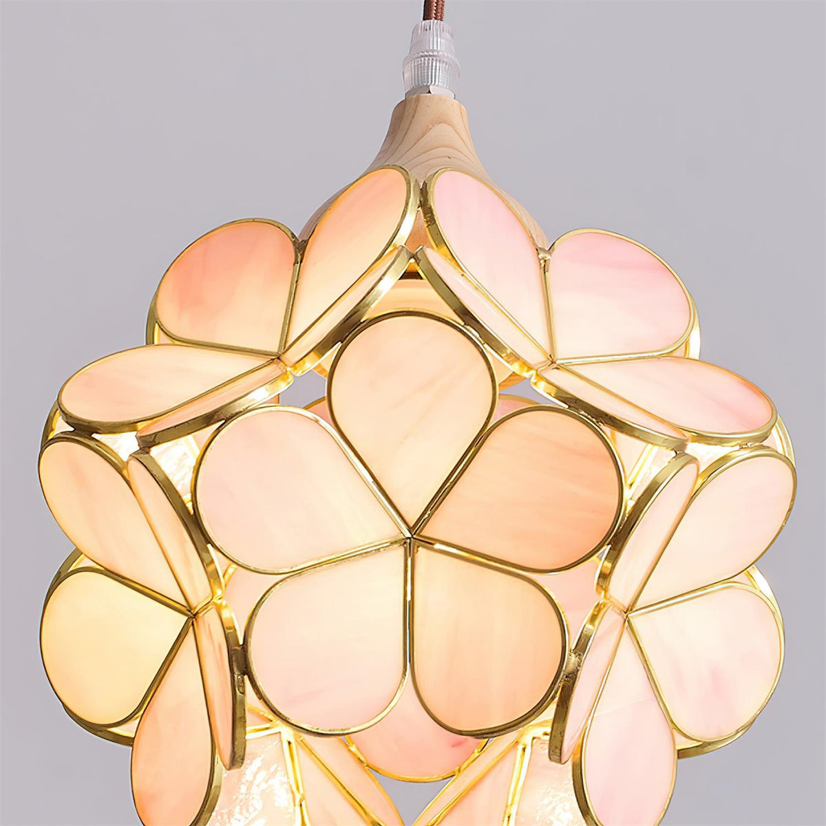 Velina Pink Petal Pendant Light-Neutral Decor