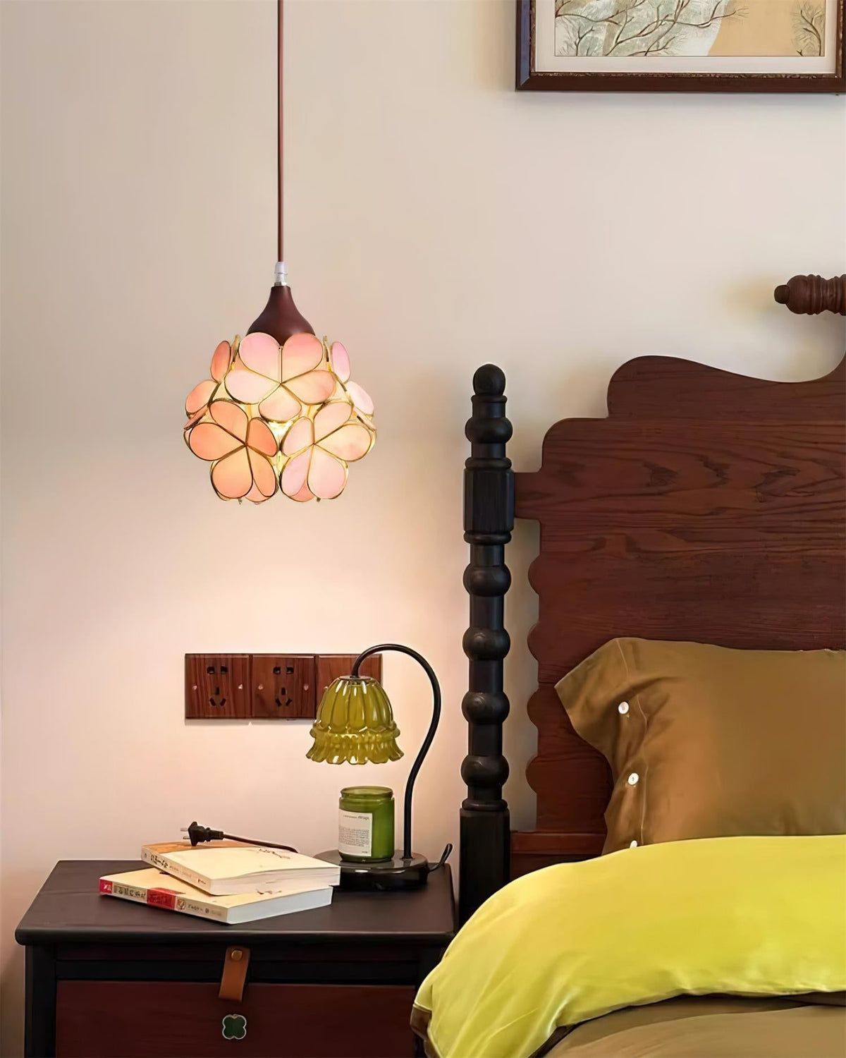 Velina Pink Petal Pendant Light-Neutral Decor