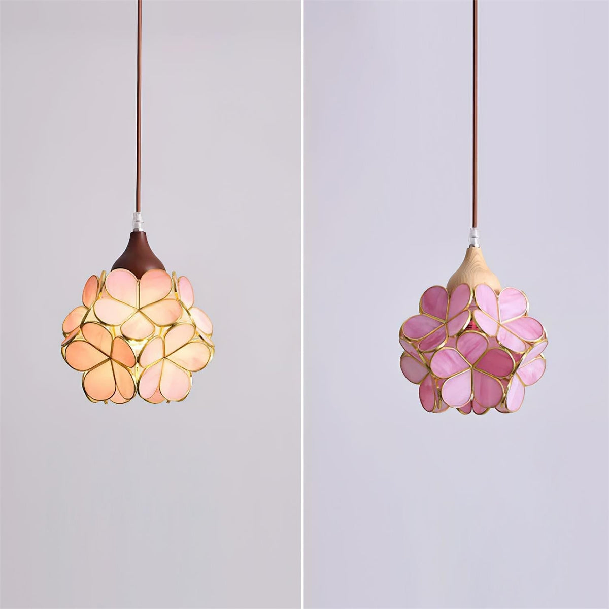Velina Pink Petal Pendant Light-Neutral Decor