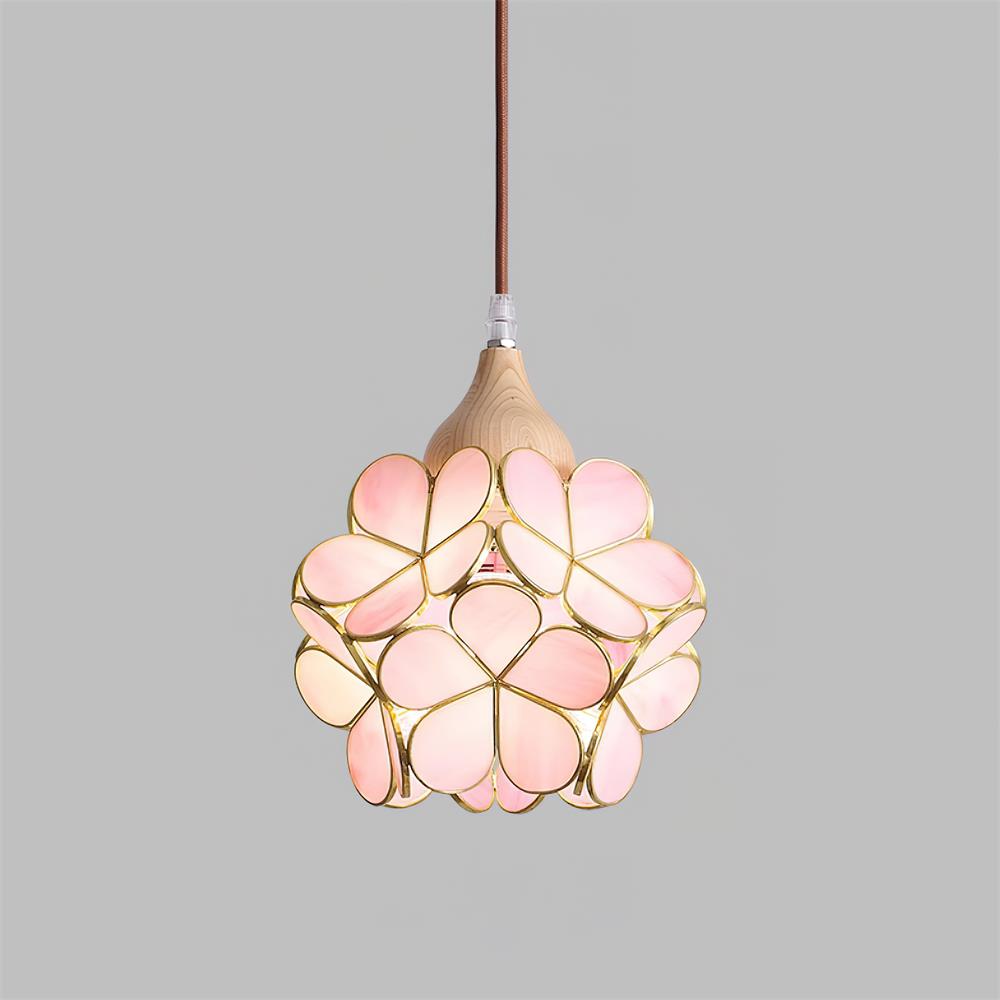 Velina Pink Petal Pendant Light-Neutral Decor