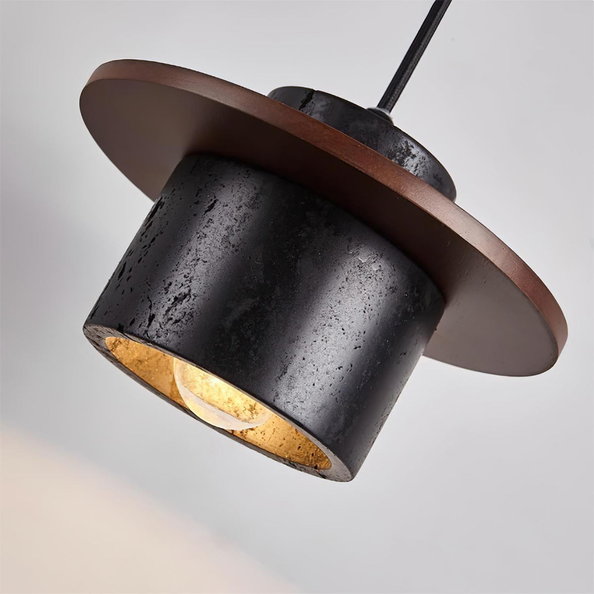 Ritta Black Travertine Pendant Light Set-Neutral Decor