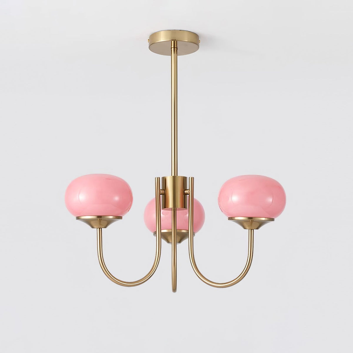 Breniona Lustre Globe en Verre Rose Doré