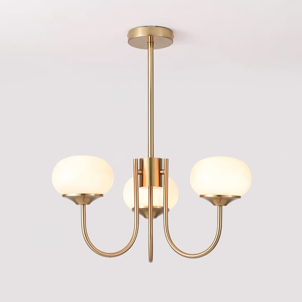 Breniona Lustre Globe en Verre Rose Doré