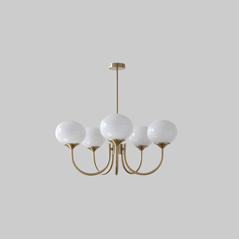 Breniona Lustre Globe en Verre Rose Doré