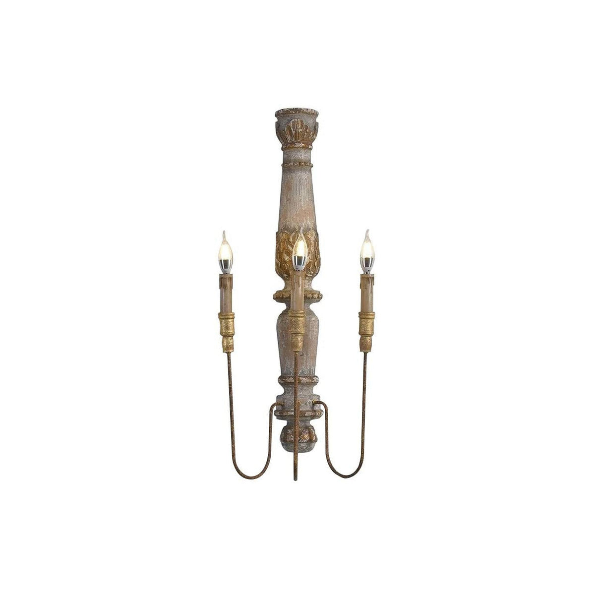 Vevenir Applique Murale Bois Bougie Vintage