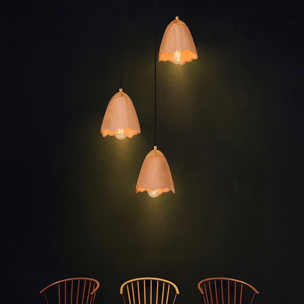 Salilia Suspension Moderne Minimaliste en Bois